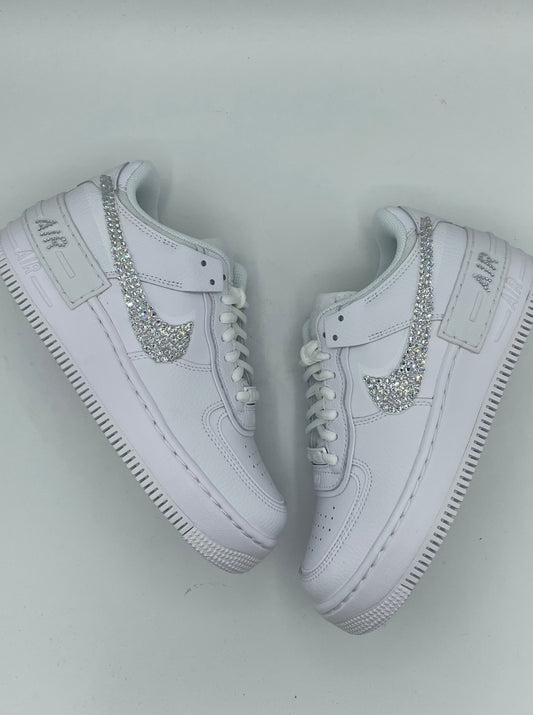 Custom Nike AIR Force Shadow 1 Sneaker- Swarovski Strasssteine