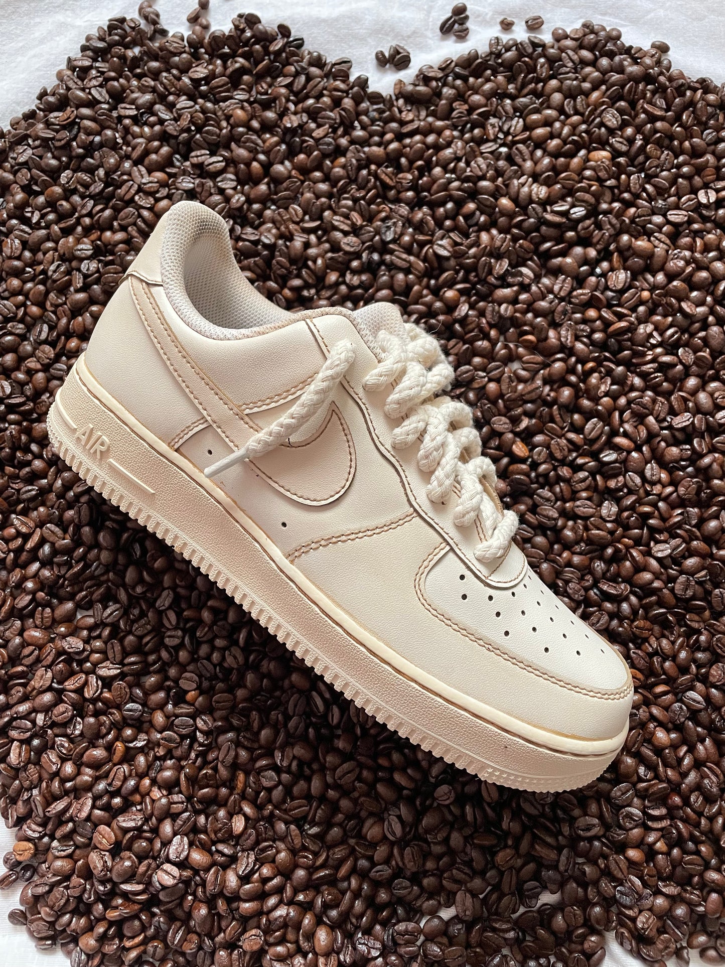 Custom Nike AIR Force 1 Sneaker - Coffee