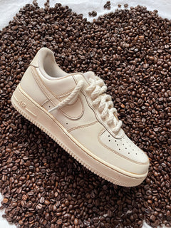 Baskets Nike AIR Force 1 personnalisées - Café