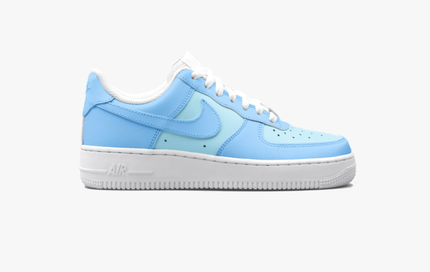 Nike AIR Force 1 Custom Sneaker - 2 Ice Blau - julescustomizedkicks