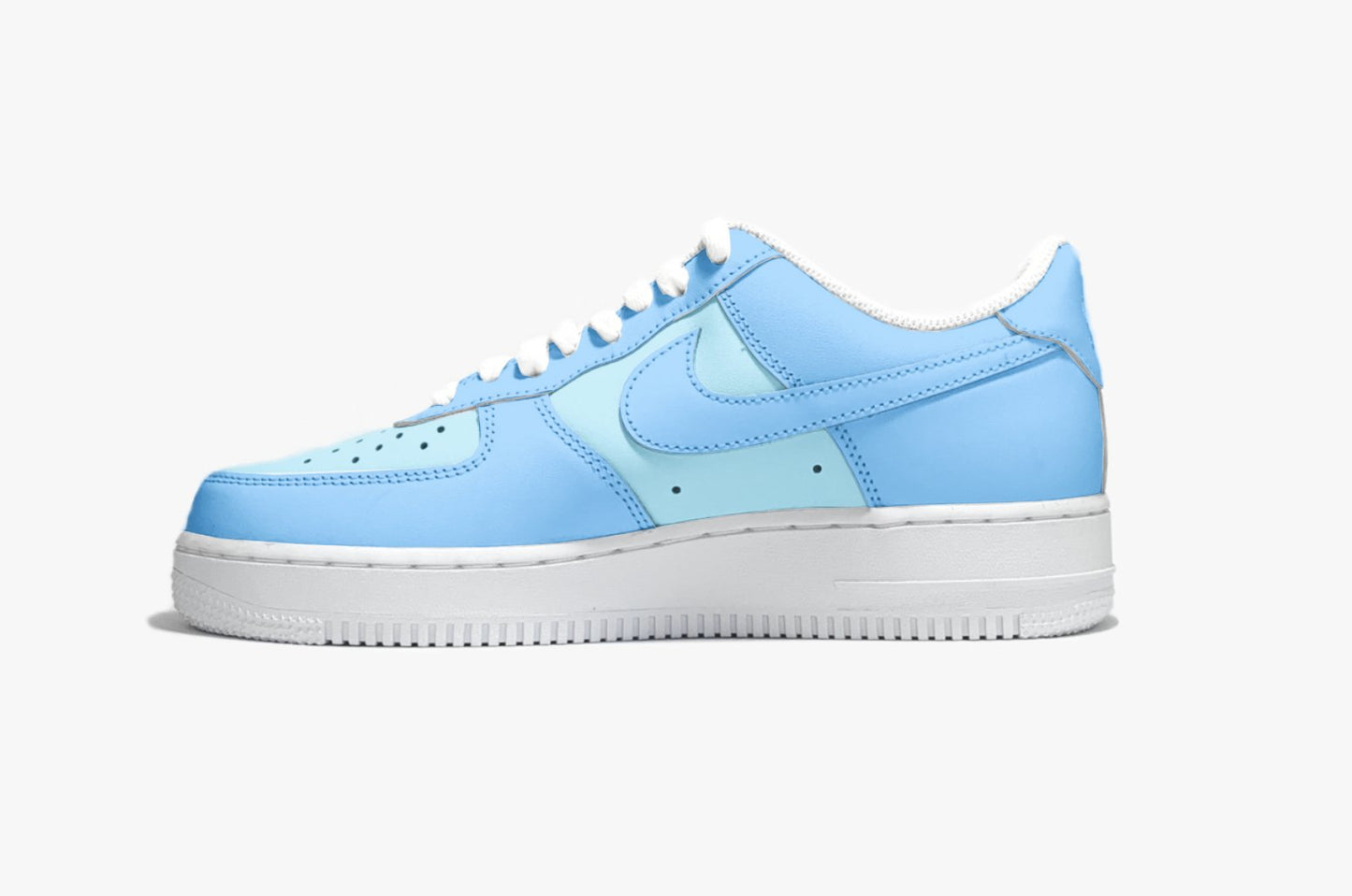 Nike AIR Force 1 Custom Sneaker - 2 Ice Blau - julescustomizedkicks