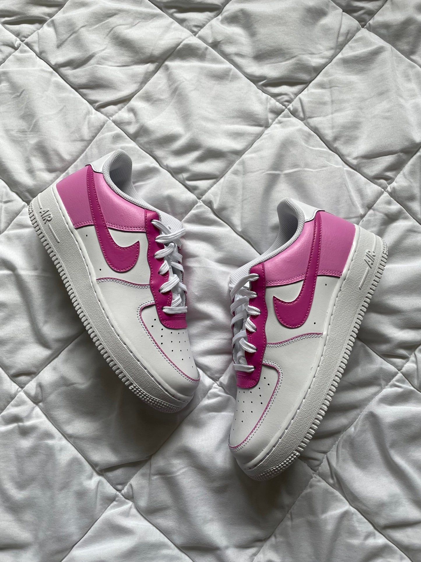 Nike AIR Force 1 Custom Sneaker - Baby Pink - julescustomizedkicks