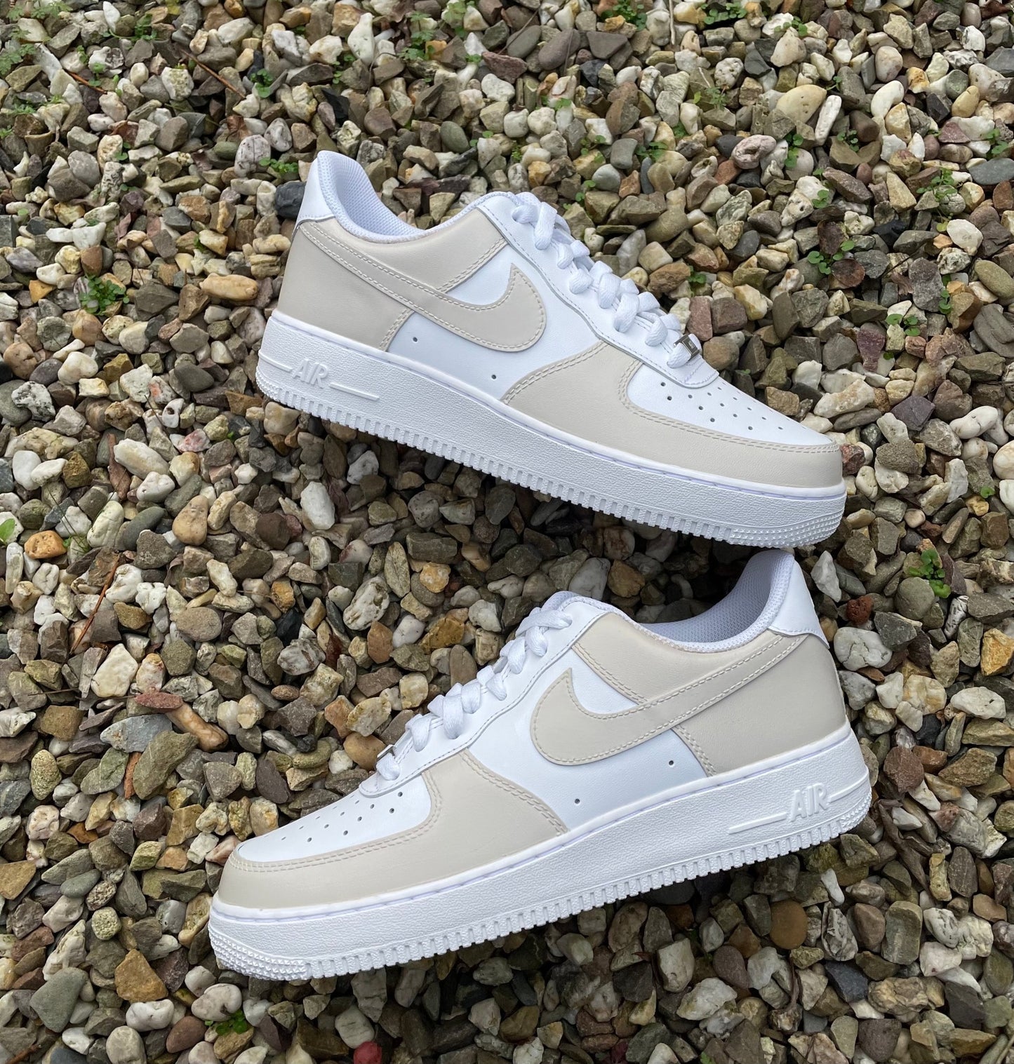 Nike AIR Force 1 Custom Sneaker - Beige - julescustomizedkicks