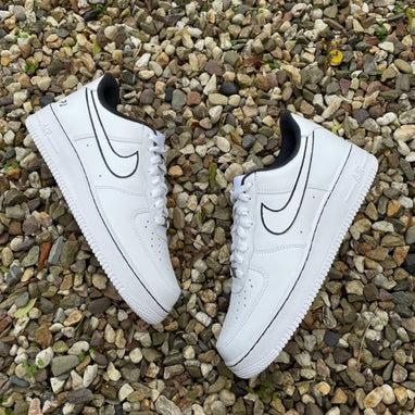 nike air force stitch black